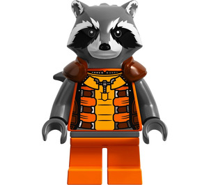 LEGO Rakete Raccoon mit Grau Fell und Orange Anzug Minifigur