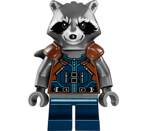 LEGO Rocket Raccoon with Gray Fur and Reddish Brown Top Minifigure