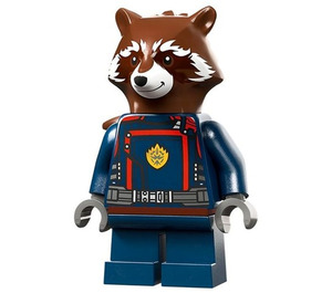 LEGO Rakete Raccoon mit Reddish Braun Fell und Dark Blau Anzug Minifigur