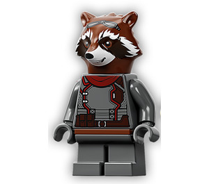 LEGO Rocket Raccoon with Reddish Brown Fur and Gray Suit Minifigure