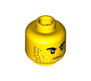 LEGO Roman Gladiator Minifigure Head (Recessed Solid Stud) (3626 / 32637)