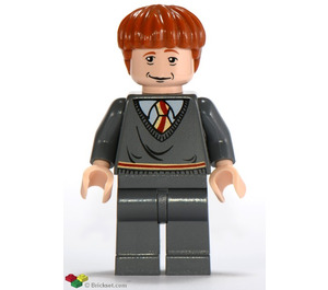LEGO Ron Weasley in Dark Stone Gray Gryffindor uniform Minifigure