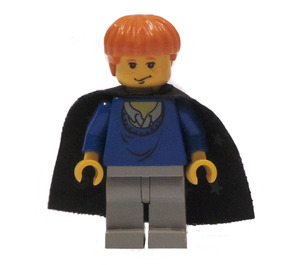 LEGO Ron Weasley con Azul Jersey y Capa Minifigura