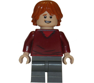 LEGO Ron Weasley with Dark Red Jumper and Gray Legs Minifigure