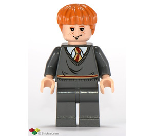 LEGO Ron Weasley med Grå Genser og Bukse Minifigur