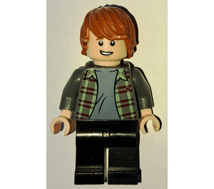 LEGO Ron Weasley avec Gris Plaid Chemise Minifigurine