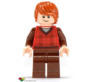 LEGO Ron Weasley с червен Tartan Джъмпър и Reddish кафяво Крака Минифигурка