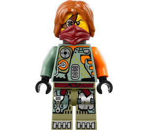 LEGO Ronin mit Dunkelrot Gesicht Maske und Scabbard Minifigur