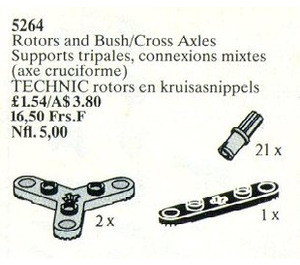 LEGO Rotors et Buisson / Traverser Axles 5264