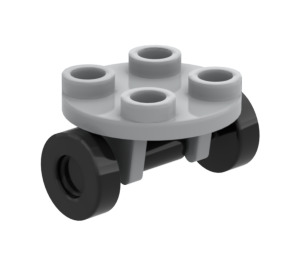 LEGO Rond assiette 2 x 2 avec Noir roues (2655)