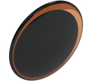 LEGO Round Shield with Curved Face with Brown Edge (75902 / 80915)