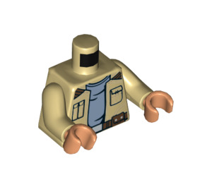 LEGO Rowan med Beige Jakke Minifig Torso (973 / 76382)