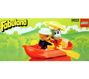 LEGO Rowboat met Lionel Lion en Hannah Hippopotamus 3622