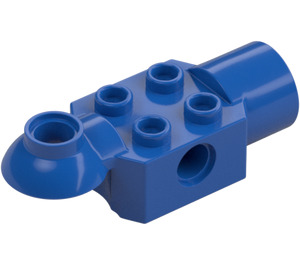 LEGO Royal Blue Brick 2 x 2 with Horizontal Rotation Joint and Socket (47452)