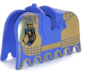 LEGO Royal Blue Horse Barding with Knights Kingdom II Lion Crown (2490 / 49270)