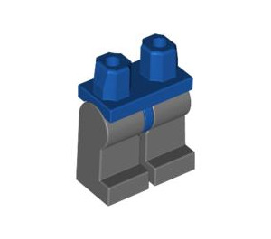 LEGO Königsblau Minifigure Hüften mit Dark Stone Grau Beine (73200 / 88584)
