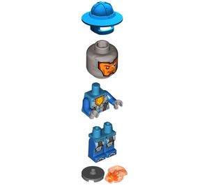 LEGO Royal Soldier / Guard - Trans-Neon Orange Armor Minifigure