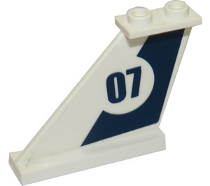 LEGO Rudder 1 x 3 x 4 with "07" on left side Sticker (2340)