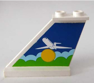 LEGO Rudder 1 x 3 x 4 with Airplane/Sun (Left) Sticker (2340)