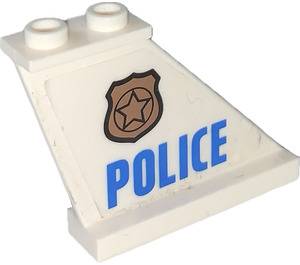 LEGO Ruder 1 x 3 x 4 mit 'Polizei' (Links) Aufkleber (2340)