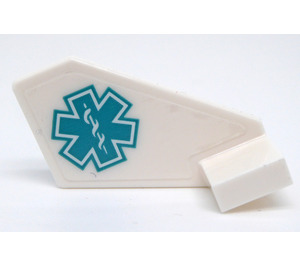 LEGO Rudder 2 x 3 x 2 with Dark Turquoise EMT Star on Both Side Sticker (35265)