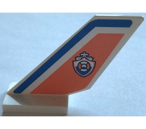 LEGO Rudder 2 x 4 x 6 with Coast Guard Logo on Both Sides Sticker (6239)