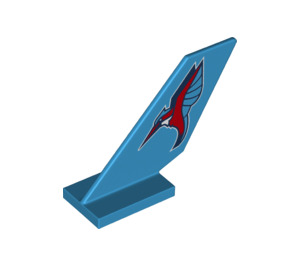 LEGO Aileron 2 x 4 x 6 avec Rouge et Bleu Kingfisher (6239 / 88081)