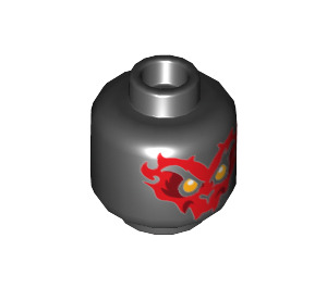 LEGO Rumble / Savage Minifigure Head (Recessed Solid Stud) (3626 / 81095)