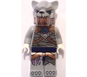 LEGO Saber Tann Tiger Tribe Warrior med Rustning Maske Minifigur