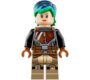 LEGO Sabine Wren avec Vert et Bleu Cheveux Minifigurine