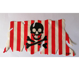 LEGO Sail 11 x 21 Tattered with Red Stripes and Skull and Crossbones