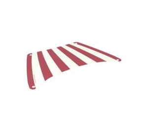 LEGO Sail 14 x 31 Bottom Curved with Red Stripes (64992)