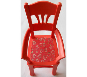 LEGO Salmon Dining Table Chair with Flowers Seat Sticker (6925)