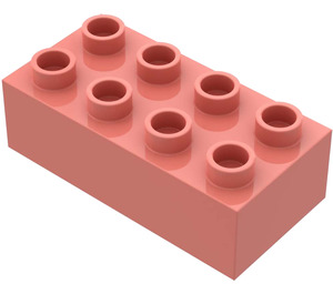 LEGO Salmon Duplo Brick 2 x 4 (3011 / 31459)