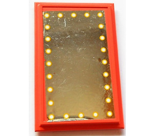 LEGO Łosoś Mirror Baza / Notice Tablica / Ściana Płyta 6 x 10 z Mirror I Lights Naklejka (6953)