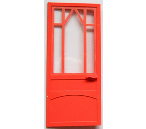 LEGO Salmon Scala Door Mullioned with Dimples (6896)