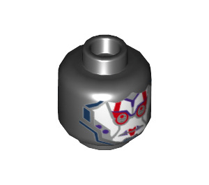 LEGO Samurai X Minifigure Head (Recessed Solid Stud) (3626 / 37443)