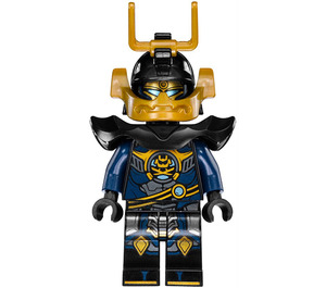 LEGO Samurai X (Pixal) jossa Musta Olkapääpanssari  Minihahmo