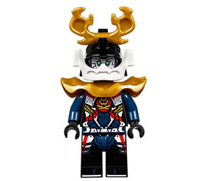 LEGO Samurai X (Pixal) jossa Helmikulta Olkapääpanssari ja Suuri Sarvet Minihahmo