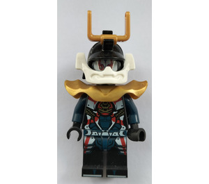 LEGO Samurai X (Pixal) with Pearl Gold Shoulder Armor and Small Horns Minifigure