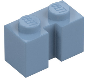 LEGO Sand Blue Brick 1 x 2 with Groove (4216)