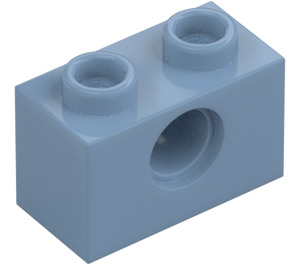 LEGO Sand Blue Brick 1 x 2 with Hole (3700)