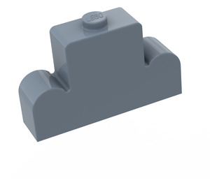 LEGO Sand Blue Brick 1 x 4 x 2 with Centre Stud Top (4088)