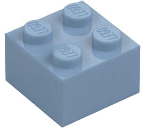 LEGO Pískově modrá Kostka 2 x 2 (3003 / 6223)