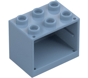 LEGO Sandblau Schrank 2 x 3 x 2 mit vertieften Noppen (92410)