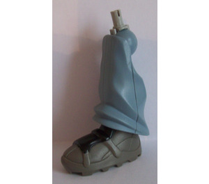 LEGO Sand Blue Galidor Leg and Foot with DkGray Sneaker with Black Top and Gray Pin