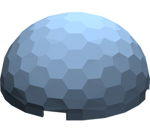 LEGO Sand Blue Hemisphere 4 x 4 with Ripples (30208 / 71967)