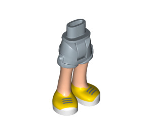LEGO Sandblau Hüfte mit Rolled Oben Shorts mit Gelb Shoes mit dickem Scharnier (11403)
