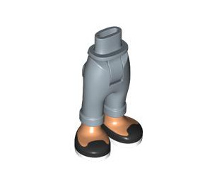 LEGO Sand Blue Hip with Short Trousers with Black Slippers (101347)