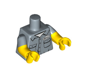 LEGO Sand Blue Janitor Minifig Torso (16360) | Brick Owl - LEGO Marketplace